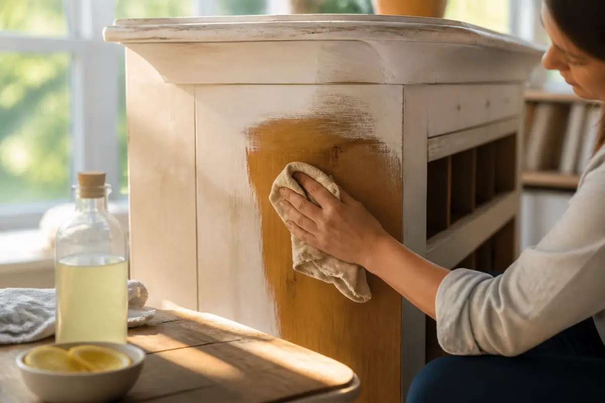 Comment nettoyer un meuble en bois blanc qui a jauni ?